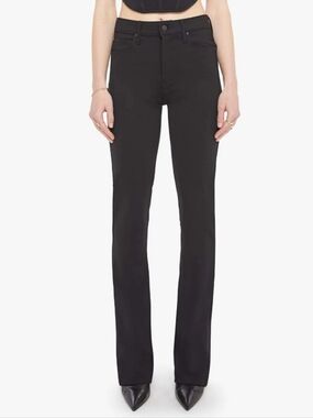 Mother High Waisted Runaway Black Pant Flare Size 32